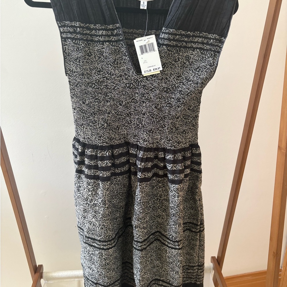Max Studio Black Fit and Flare Midi Dress
